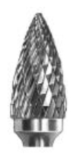 Борфреза твердосплавная гиперболическая по металлу форма G (с заостренным/точечным торцом) 10х20х65х6 мм - изображение, картинка, фото на сайте ISO-market.ru