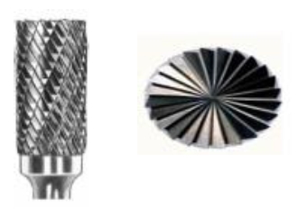 Борфреза твердосплавная цилиндрическая по металлу форма B (с заточенным торцом) 19х25х70х6 мм - изображение, картинка, фото на сайте ISO-market.ru