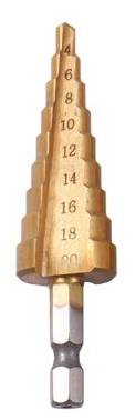 Сверло ступенчатое конусное по металлу 4-20 мм 9 ступеней HSS - изображение, картинка, фото на сайте ISO-market.ru