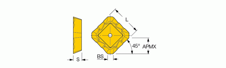 Iscar SEKR 1203AFTR-HS IC328 - изображение, картинка, фото на сайте ISO-market.ru