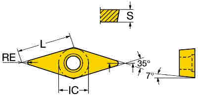 Sandvik Coromant VCGT 11 03 04-UM H13A - изображение, картинка, фото на сайте ISO-market.ru