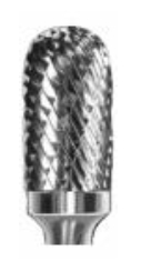 Борфреза твердосплавная сфероцилиндрическая по металлу форма С (цилиндрические со сферическим торцом) 8х20х65х6 мм - изображение, картинка, фото на сайте ISO-market.ru