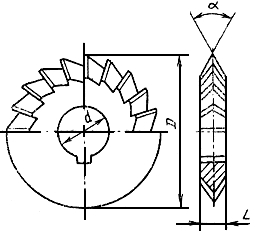 Фреза угловая двухсторонняя 2292-0003 50х14х16 90° Р6М5 - изображение, картинка, фото на сайте ISO-market.ru
