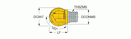 Iscar MM HBR250-2T12 IC908 - изображение, картинка, фото на сайте ISO-market.ru