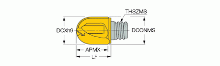 Iscar MM HCR120-2T08 IC908 - изображение, картинка, фото на сайте ISO-market.ru