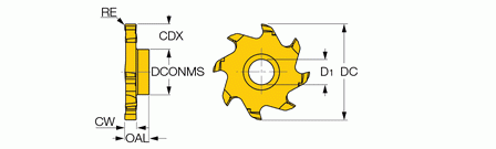 Iscar SD D40-3.0-R0.4SP13 IC908 - изображение, картинка, фото на сайте ISO-market.ru