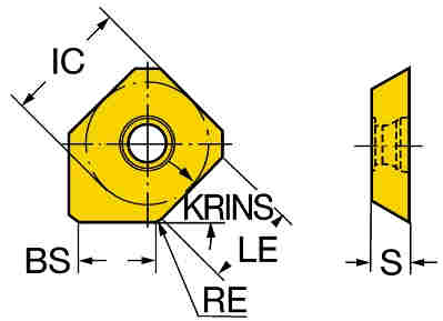 Sandvik Coromant R245-12 T3 E-W CD10 - изображение, картинка, фото на сайте ISO-market.ru