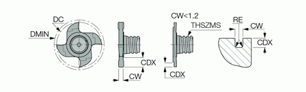 Iscar MM GRIT22K076-000-4T8 IC908 - изображение, картинка, фото на сайте ISO-market.ru