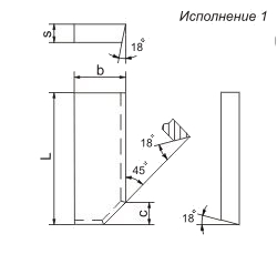 Пластина твердосплавная напаиваемая 50242 Т5К10 ГОСТ 25394-90 - изображение, картинка, фото на сайте ISO-market.ru